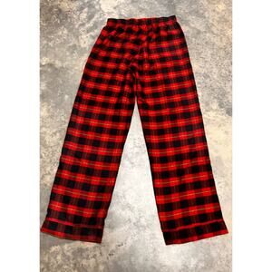 DISNEY Store Christmas Buffalo Plaid Mens Small Pajama Pants Red Black PJs